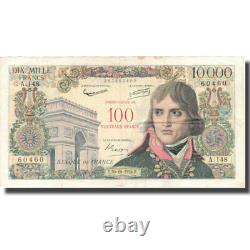#575880 France, 100 Nouveaux Francs on 10,000 Francs, 1955-1959 Overprinted wi