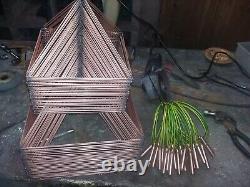 5x Pyramide électroculture en baguettes cuivre dimenssion khéops 30cm de base
