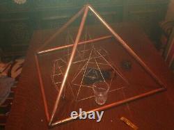 5x Pyramide électroculture en baguettes cuivre dimenssion khéops 30cm de base