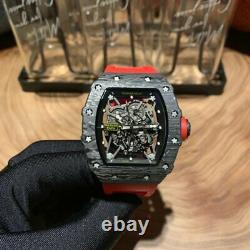 AUTOMATIC Skull Carbon case Watch Hand Winding Movement RM535-02