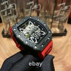 AUTOMATIC Skull Carbon case Watch Hand Winding Movement RM535-02