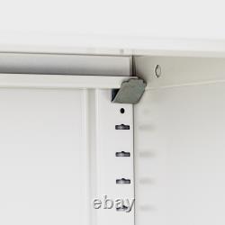 Armoire de rangement metallique meuble de bureau armoire-fichier 2 portes