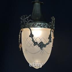 Art Nouveau Lampe à Suspension Type Gouttes Ø 18 CM 1910er