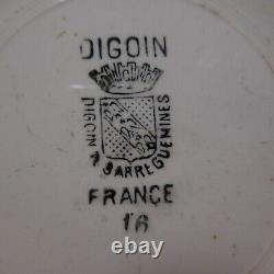 Assiette creuse art nouveau céramique faïence DIGOIN Sarreguemines France N7909