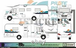 Autocollants graphique vinyle camping-car stickers PILOTE PACIFIC 690