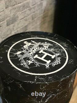 Baril Hermès décoration noir effet marbre 65 cm (Finition professionnelle)