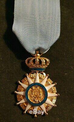 Croix de l'Ordre de la Réunion 1811 avec ruban bleu ciel Belle Reproduction