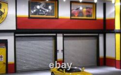 Diorama 1/43 atelier garage Ferrari éclairage LEDS 143 no car 58x18.7x30.5cm