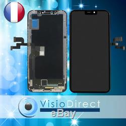 Ecran complet pour iPhone X noir argent vitre tactile + écran LCD sur chassis