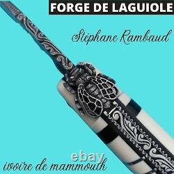 Exceptionnel Rare Unique Couteau Forge De Laguiole Mammouth France Damas
