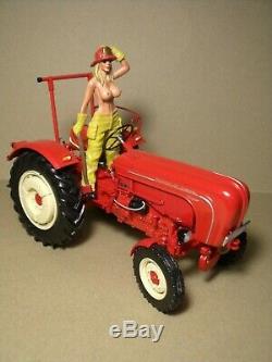 Figurine 1/18 Peinte The Tractor Girl Vroom For Minichamps Schuco 1/18