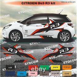 Graphic pour Citroen RACING DS3 strippe sport R3 Autocollant Decals 13 COULEURS