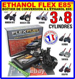 KIT ETHANOL FLEX E85 de 3 à 8 CYLINDRES, BOITIER ETHANOL FLEX E85 3 à 8 CYL