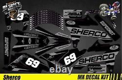 Kit Déco Moto pour / Mx Decal Kit for Sherco 50 Black