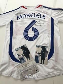 Maillot Football Signé France 2006 Makélélé COA Nantes Chelsea Madrid Taille M