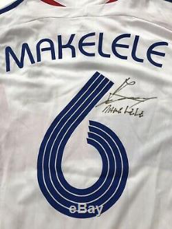 Maillot Football Signé France 2006 Makélélé COA Nantes Chelsea Madrid Taille M