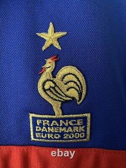 Maillot Jersey France Marcel Desailly Porté Préparé Worn Shirt Adidas Euro 2000