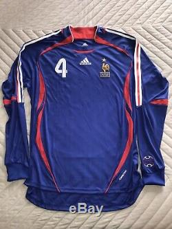 Maillot Jersey Vieira France World Cup 2006 Porté Worn Formotion Player Issue