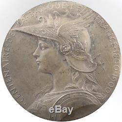 Médaille Roty Centenaire de la Banque de France 1900 argent Art Nouveau