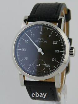 Montre MONO BlackSunray PURE MECANIQUE Type Unitas 6498 SAPHIR single hand watch