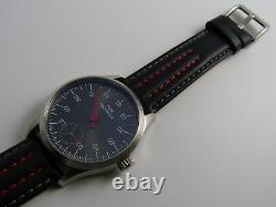 Montre MONO Sunray Black 41mm PURE MECANIQUE Type Unitas 6498 Single hand watch