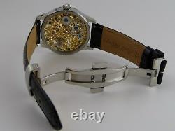 Montre squelette GOLD 41mm PURE MECANIQUE Type Unitas 6498 skeleton watch