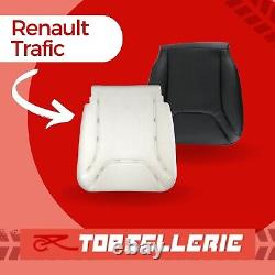 Mousse d'assise + housse simili noir pour Renault Trafic (2001 à 2014)/MA26+H42
