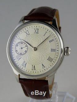 Piece unique Montre guillochée mouvement ETA UNITAS 6497 Swiss watch Uhr