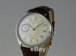 Piece unique Montre guillochée mouvement ETA UNITAS 6497 Swiss watch Uhr