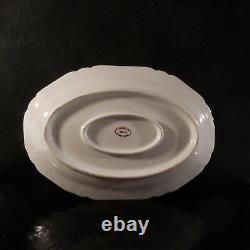 Plat ovale céramique véritable porcelaine LIMOGES Art Nouveau XXe France N3180