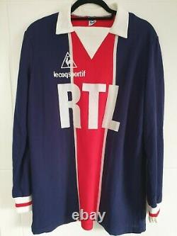 RARE Maillot PSG RTL 1981/1985 6x7 trikot maglia jersey