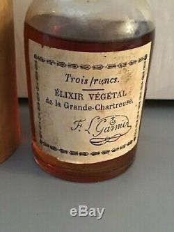 Rare & Ancien Elixir De La Grande Chartreuse Trois Francs 19ème Siècle