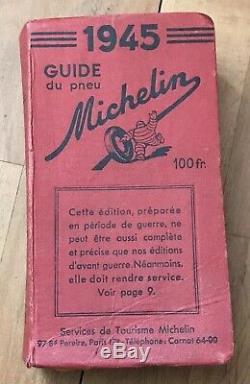 Rare Et Tres Bel Etat @ Guide Rouge France Michelin 1945 @ Michelin Bibendum Top