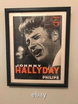Rare Original Affiche Johnny Hallyday 1964 Philips Entoilee
