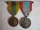 Rare barrette de Médailles WW1 de la Somme et d'Arras (signée Bouvier) 1914-1918