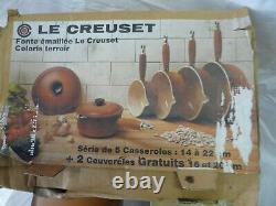 Série de 5 casseroles en fonte émaillée Le Creuset