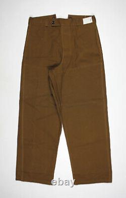 VTG 1950's french duck canvas railway chore work trousers railroad W34 L29 NOS