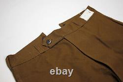 VTG 1950's french duck canvas railway chore work trousers railroad W34 L29 NOS