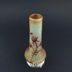 Vase de Daum en pâte de verre et argent massif Art Nouveau