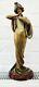 Vintage Antique Art nouveau spelter Statue Edelweiss Lucien ALLIOT France Bronze
